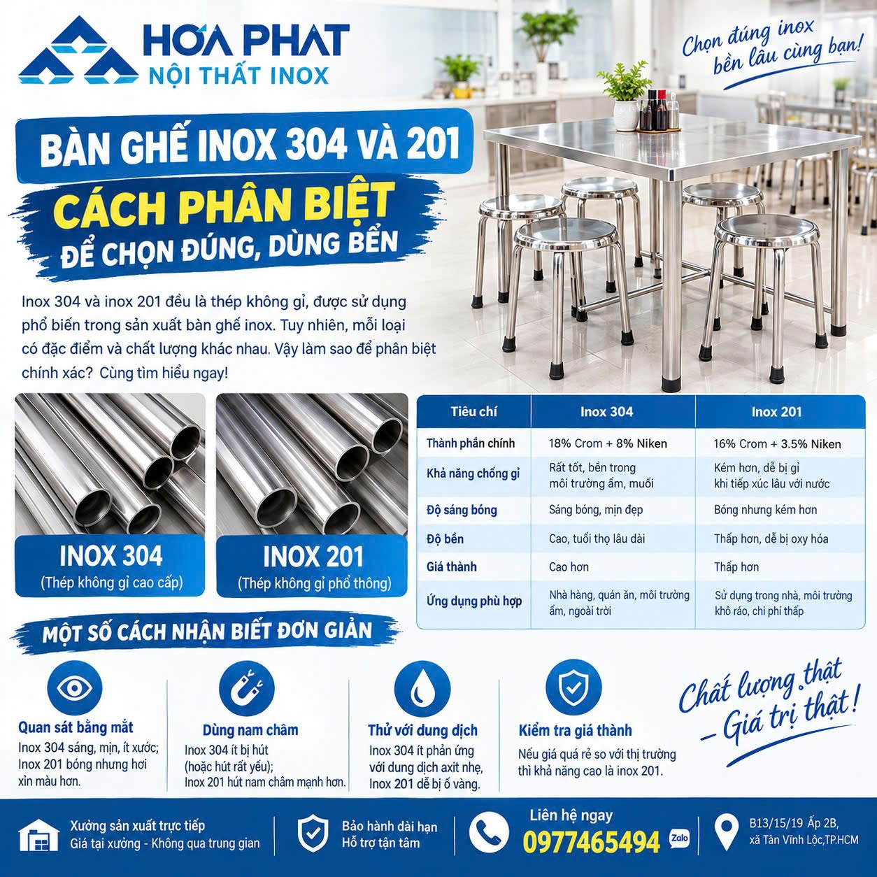 ban-ghe-inox-304-201-cach-phan-biet
